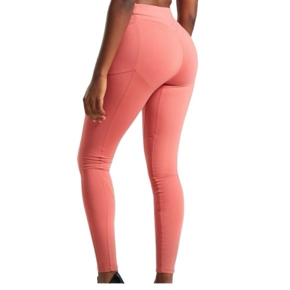 Gymshark Leggings Legacy Fitness Moroccan Brick Side Pockets Compression Small - Picture 3 of 15